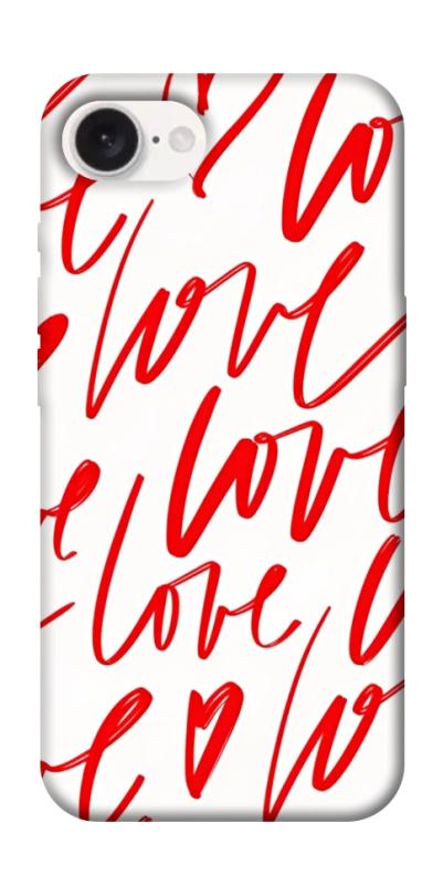 Чехол itsPrint Love handwriting для Apple iPhone 16e (6.1"), любовь, купить оптом с доставкой