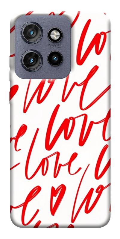 Чехол itsPrint Love handwriting для Motorola Edge 50 Neo, любовь, купить оптом с доставкой