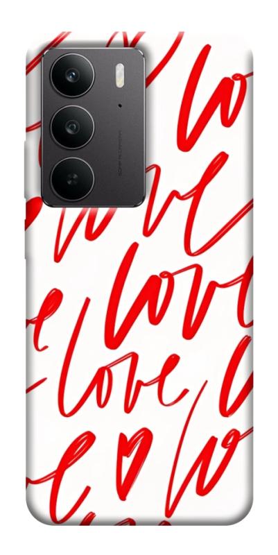 Чехол itsPrint Love handwriting для Realme C75, любовь, купить оптом с доставкой