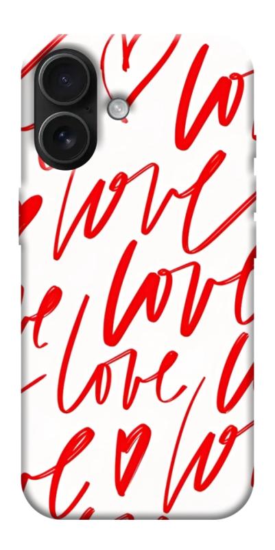 Чехол itsPrint Love handwriting для Apple iPhone 17 (6.3"), любовь, купить оптом с доставкой