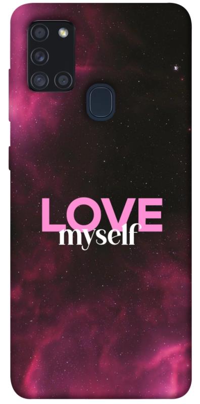 Чехол itsPrint Love myself для Samsung Galaxy A21s, любовь, купить оптом с доставкой