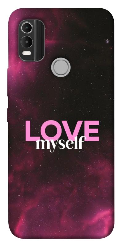 Чехол itsPrint Love myself для Nokia C21 Plus, любовь, купить оптом с доставкой