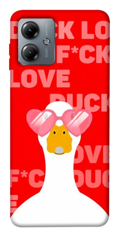 Чехол itsPrint Lovely duck для Motorola Moto G14, любовь, купить оптом с доставкой