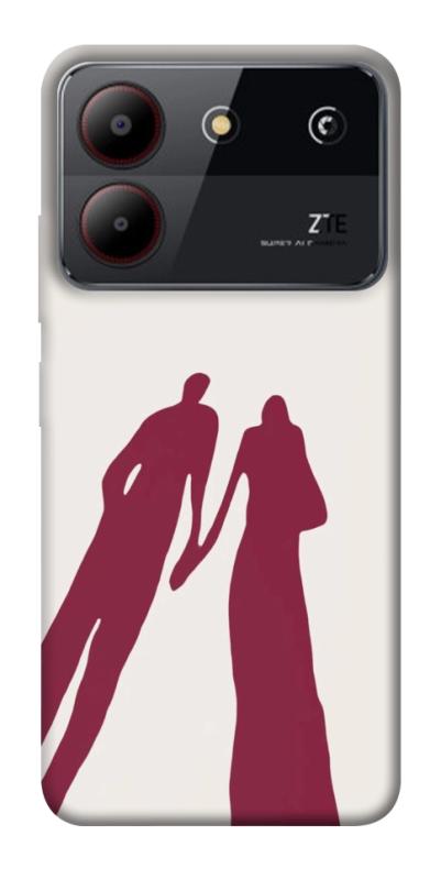 Чехол itsPrint Shadow couple для ZTE Blade A54 4G, любовь, купить оптом с доставкой