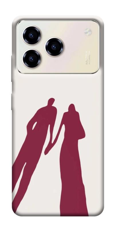 Чехол itsPrint Shadow couple для ZTE Blade A76, любовь, купить оптом с доставкой