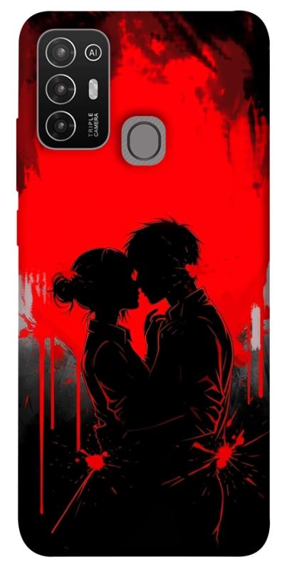 Чехол itsPrint Silhouette couple для ZTE Blade A52, любовь, купить оптом с доставкой