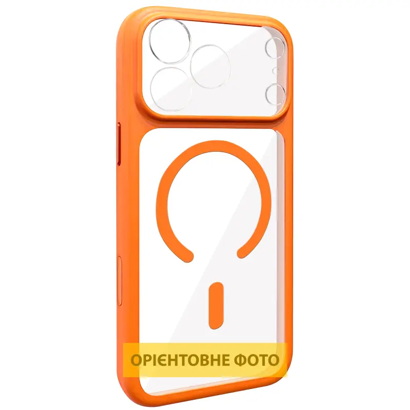 Чехол TPU+PC GETMAN Moon Clear with MagSafe для Apple iPhone 13 (6.1"), Orange, TPU+PC, купить оптом с доставкой