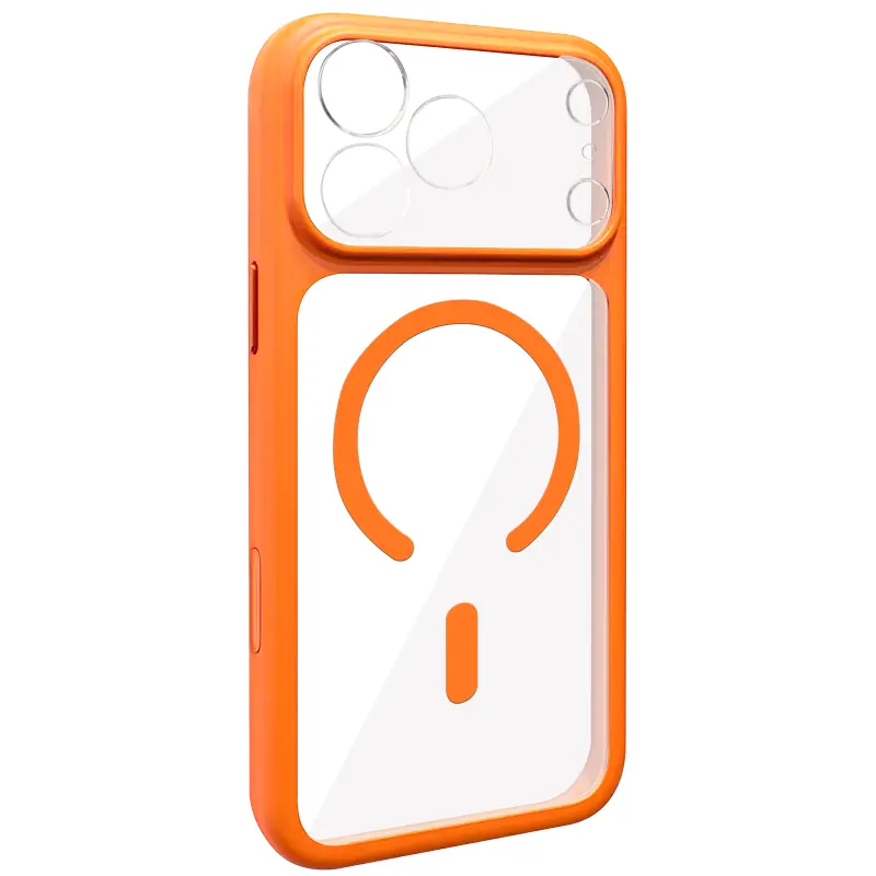 Чохол TPU+PC GETMAN Moon Clear with MagSafe для Apple iPhone 17 Pro (6.3"), Orange, TPU+PC, купити оптом з доставкою