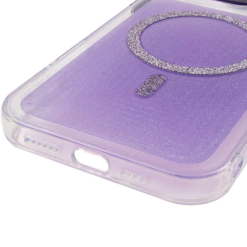 Чехол TPU+PC Jewel Sparkle with Magnetic Fit для Apple iPhone 15 (6.1"), Lavender Glitter 4, TPU+PC, купить оптом с доставкой
