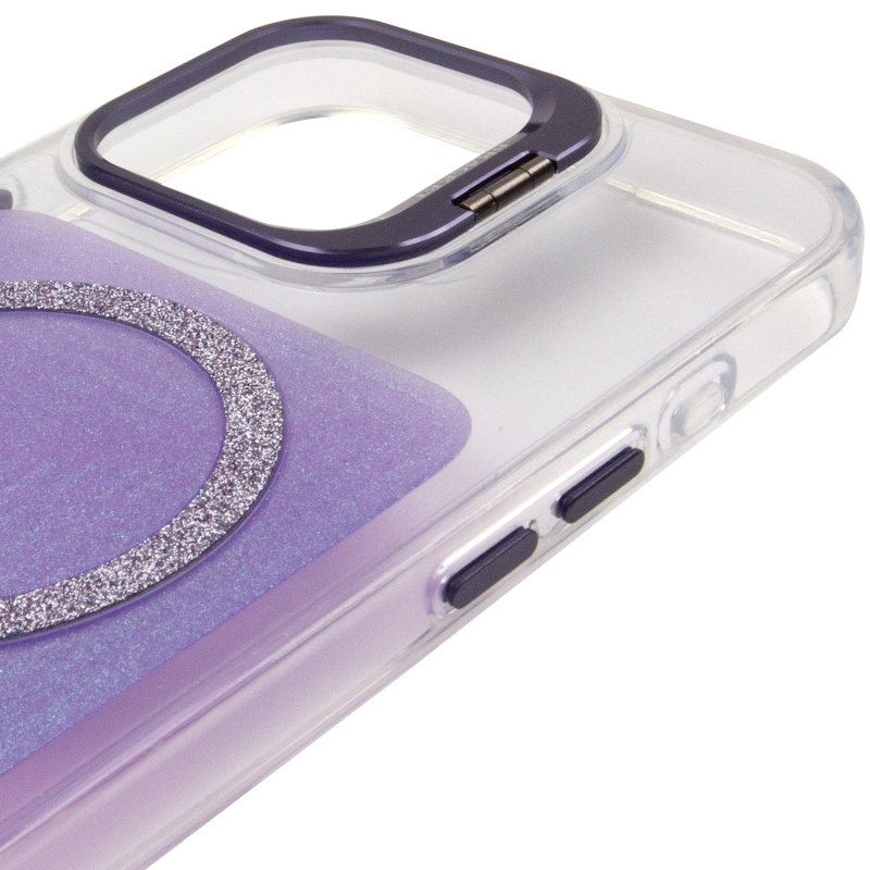 Чехол TPU+PC Jewel Sparkle with Magnetic Fit для Apple iPhone 15 Pro (6.1"), Lavender Glitter 3, TPU+PC, купить оптом с доставкой