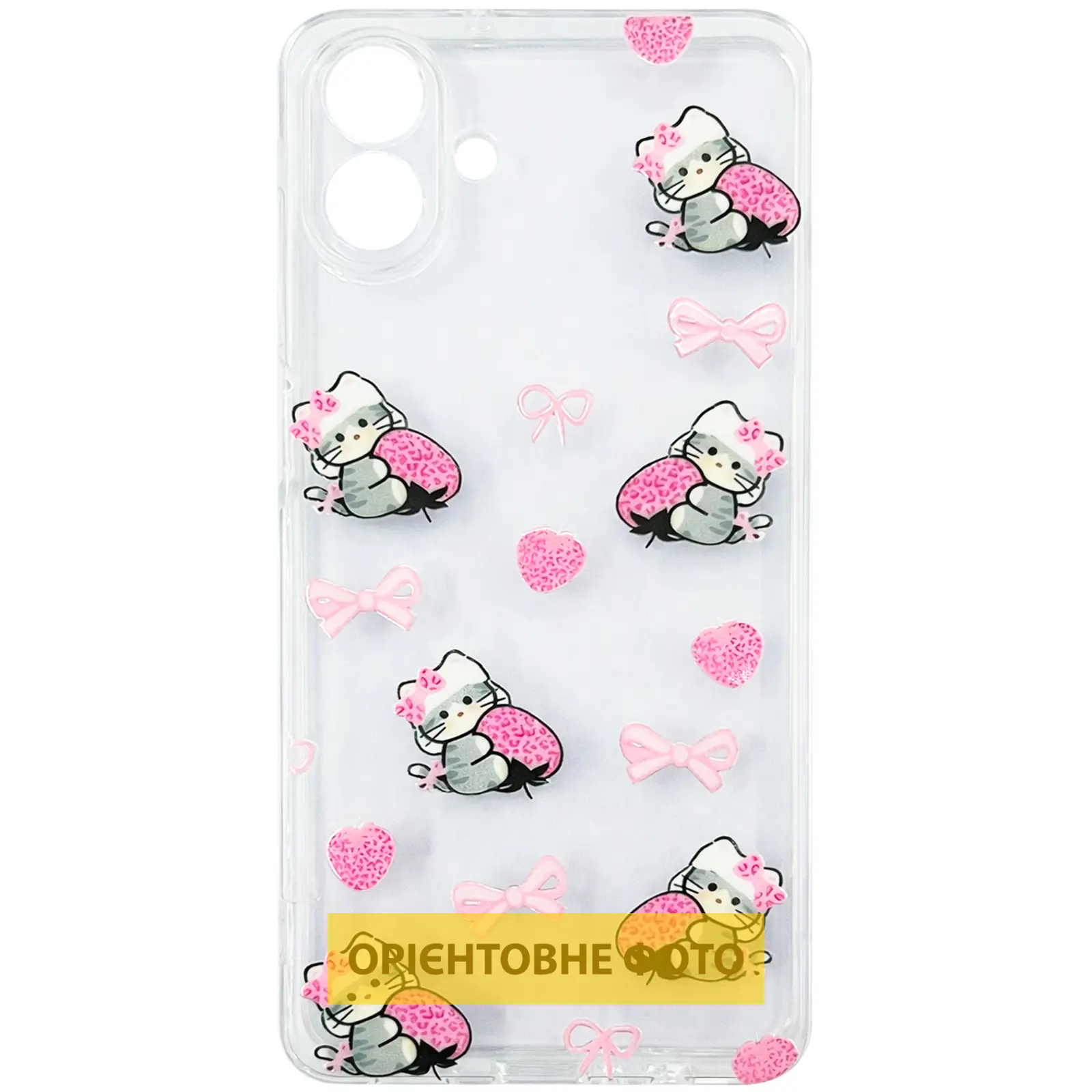 Чехол TPU Clear Joy для Samsung Galaxy A36 5G, Strawberry Cats, TPU, купить оптом с доставкой
