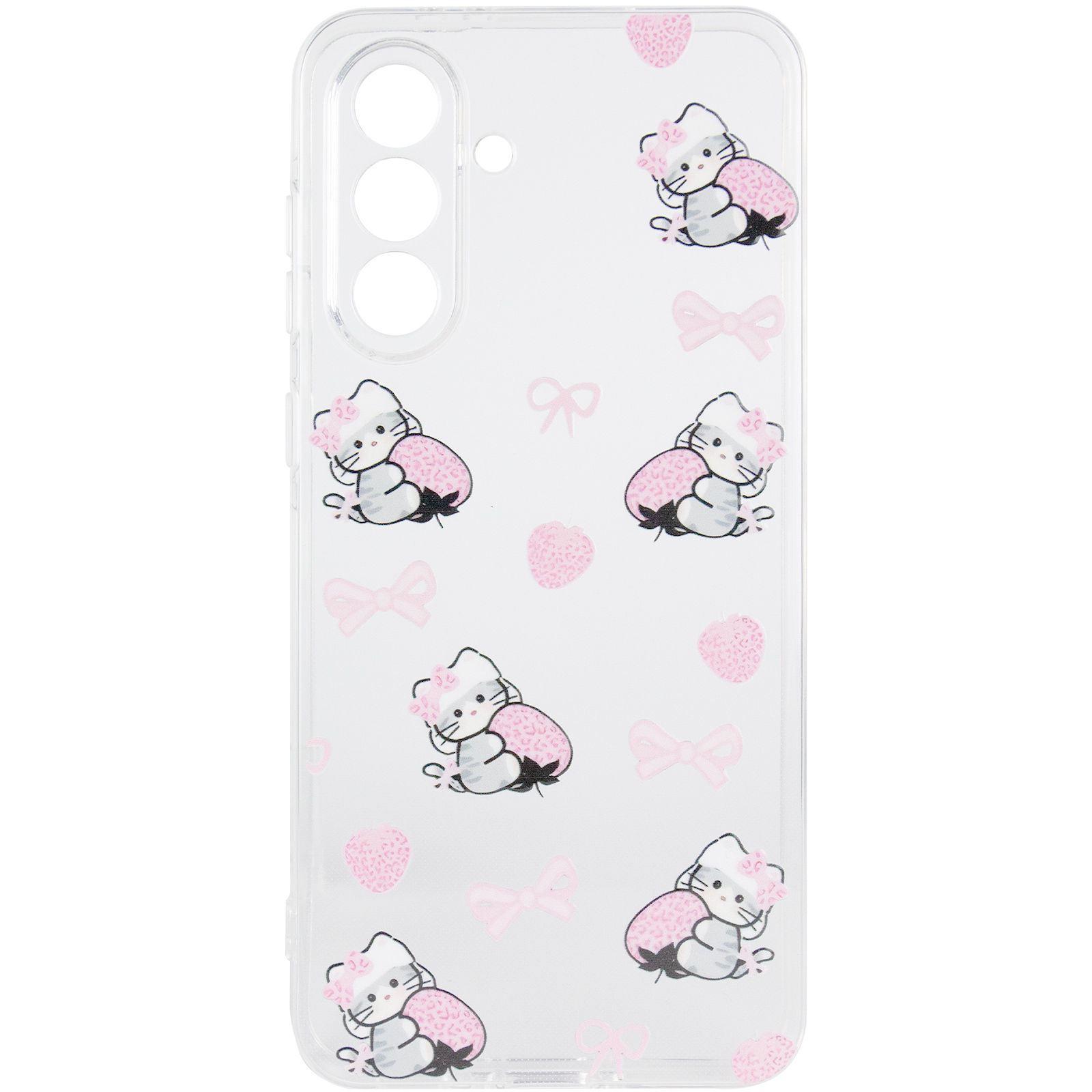 Чохол TPU Clear Joy для Samsung Galaxy A56 5G, Strawberry Cats 2, TPU, купити оптом з доставкою