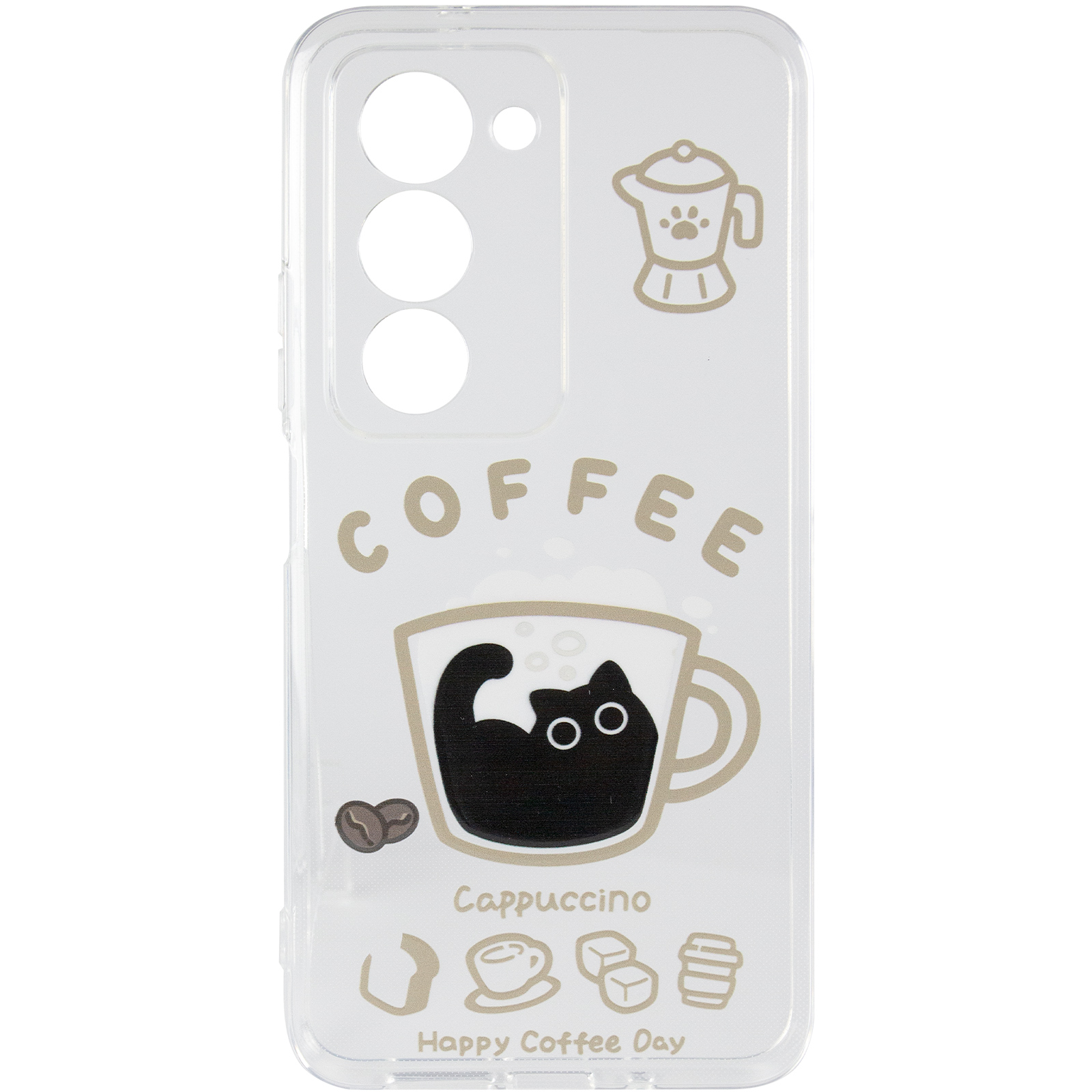 Чохол TPU Clear Joy для Xiaomi Redmi 15 4G (Global) / 5G, Coffee 1, TPU, купити оптом з доставкою