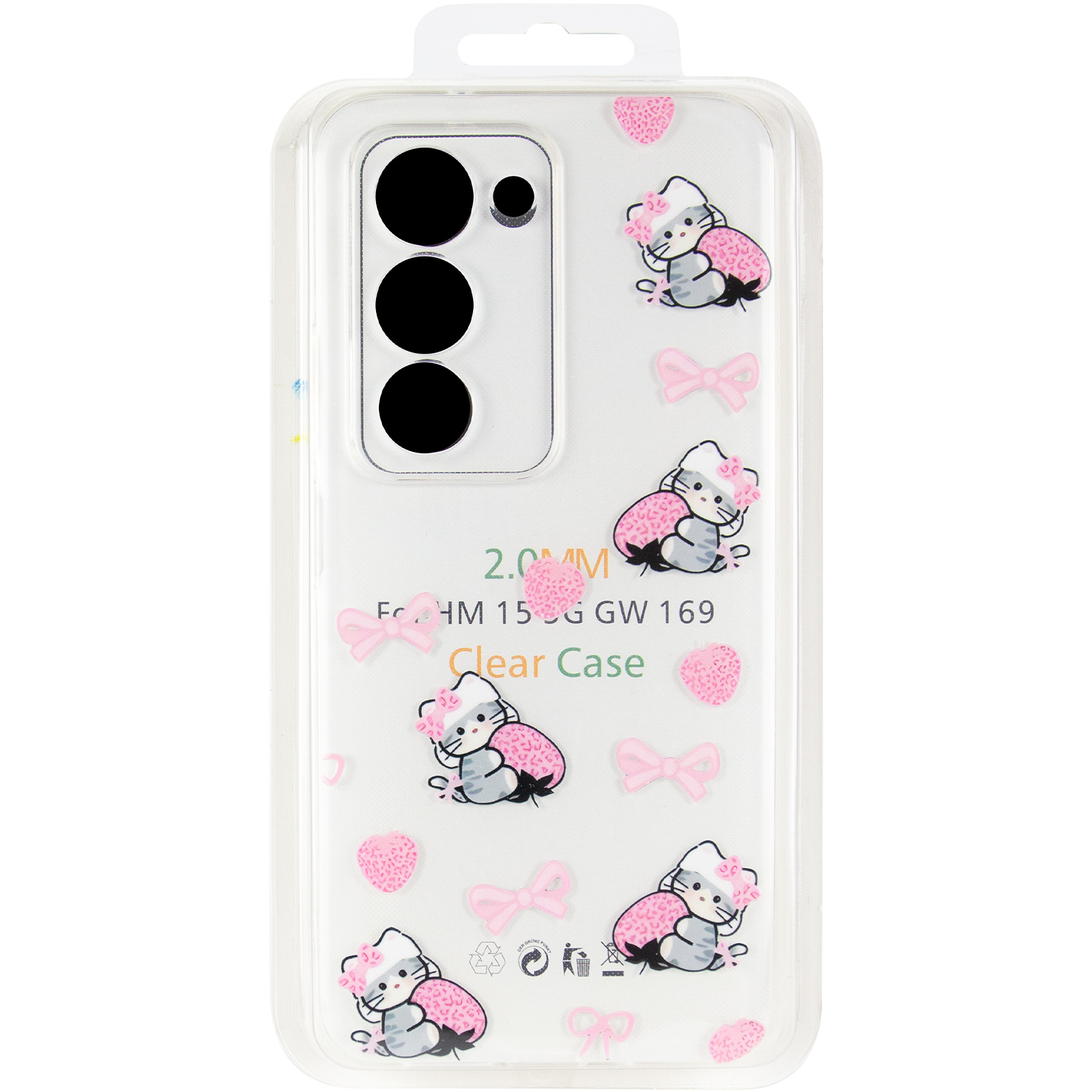 Чохол TPU Clear Joy для Xiaomi Redmi 15 4G (Global) / 5G, Strawberry Cats 1, TPU, купити оптом з доставкою