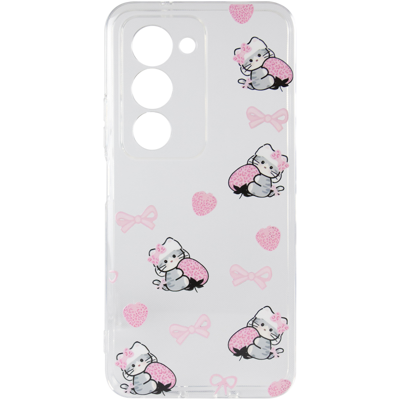 Чохол TPU Clear Joy для Xiaomi Redmi 15 4G (Global) / 5G, Strawberry Cats 2, TPU, купити оптом з доставкою
