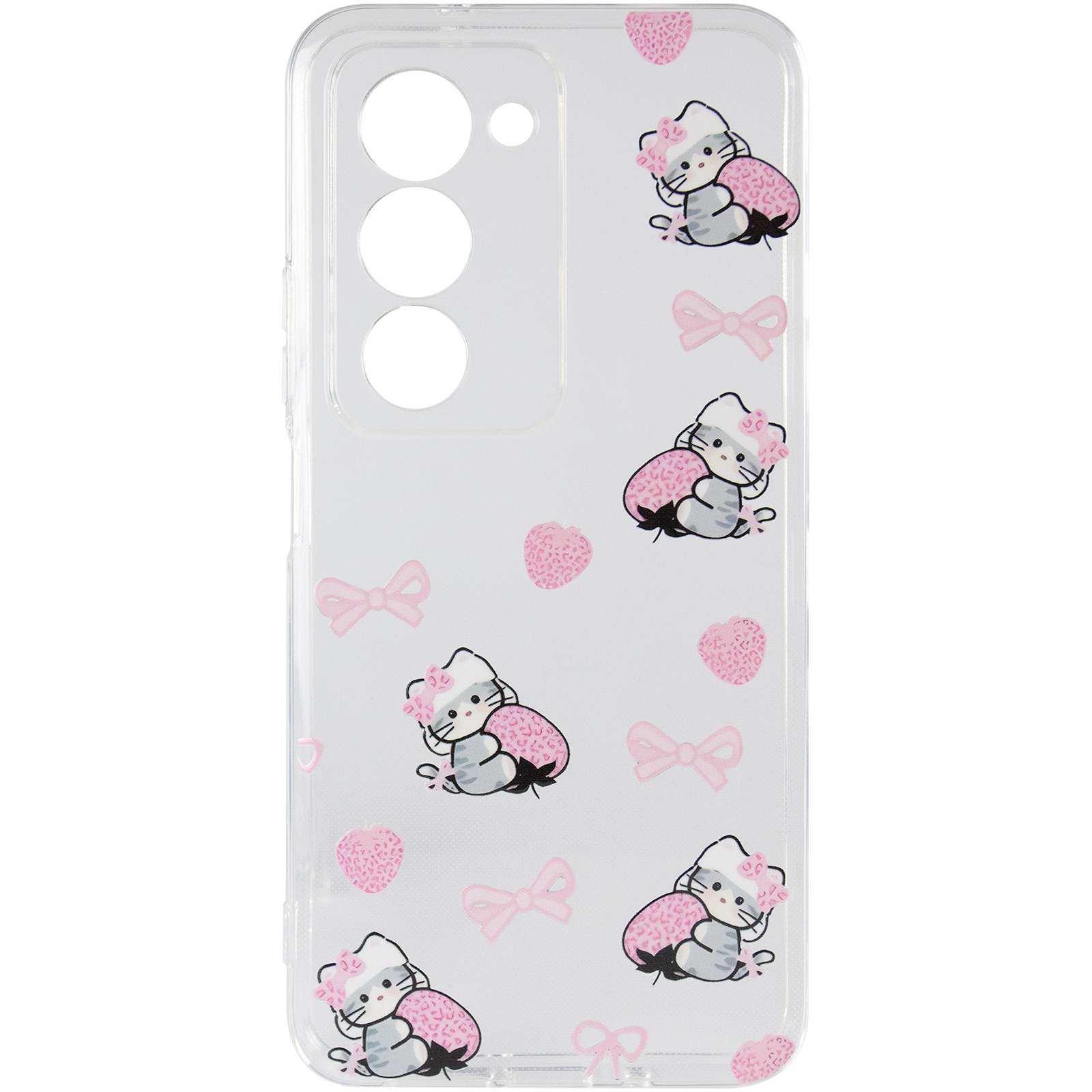 Чохол TPU Clear Joy для Xiaomi Redmi 15 4G (Global) / 5G, Strawberry Cats 2, TPU, купити оптом з доставкою