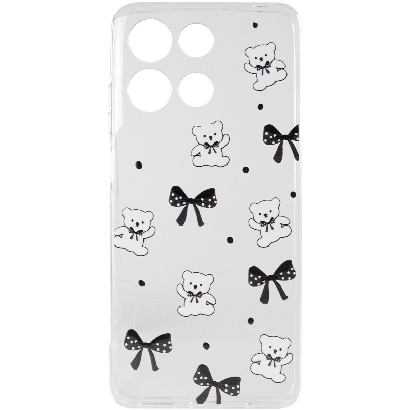 Чохол TPU Clear Joy для Motorola Moto G17 Power, Teddy Bows 1, TPU, купити оптом з доставкою