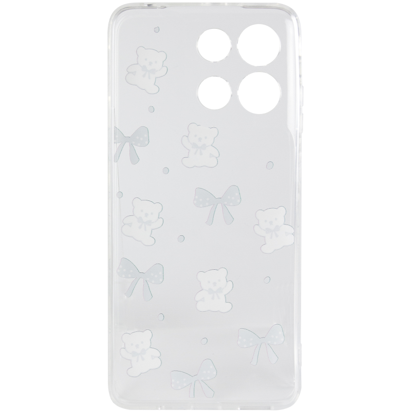 Чохол TPU Clear Joy для Motorola Moto G17 Power, Teddy Bows 2, TPU, купити оптом з доставкою