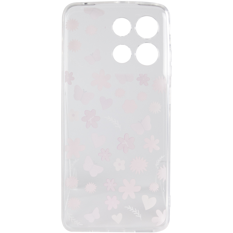 Чохол TPU Clear Joy для Motorola Moto G17 Power, Butterfly Garden 2, TPU, купити оптом з доставкою