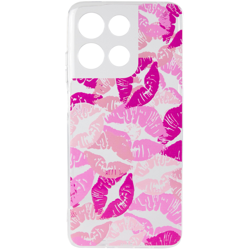 Чохол TPU Clear Joy для Motorola Moto G17 Power, Kissing Pattern 1, TPU, купити оптом з доставкою