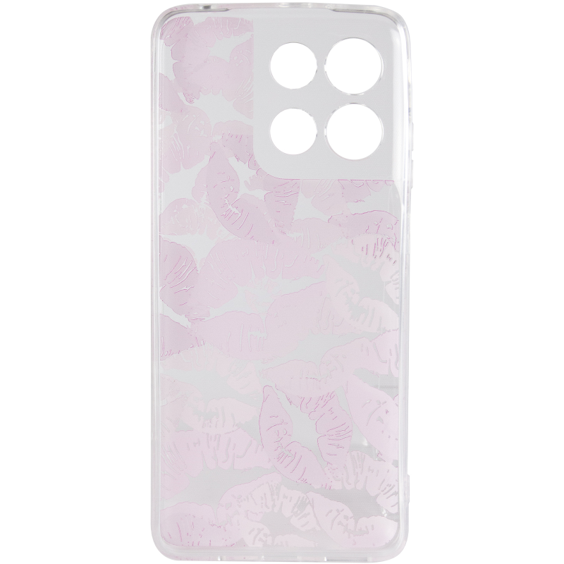 Чохол TPU Clear Joy для Motorola Moto G17 Power, Kissing Pattern 2, TPU, купити оптом з доставкою