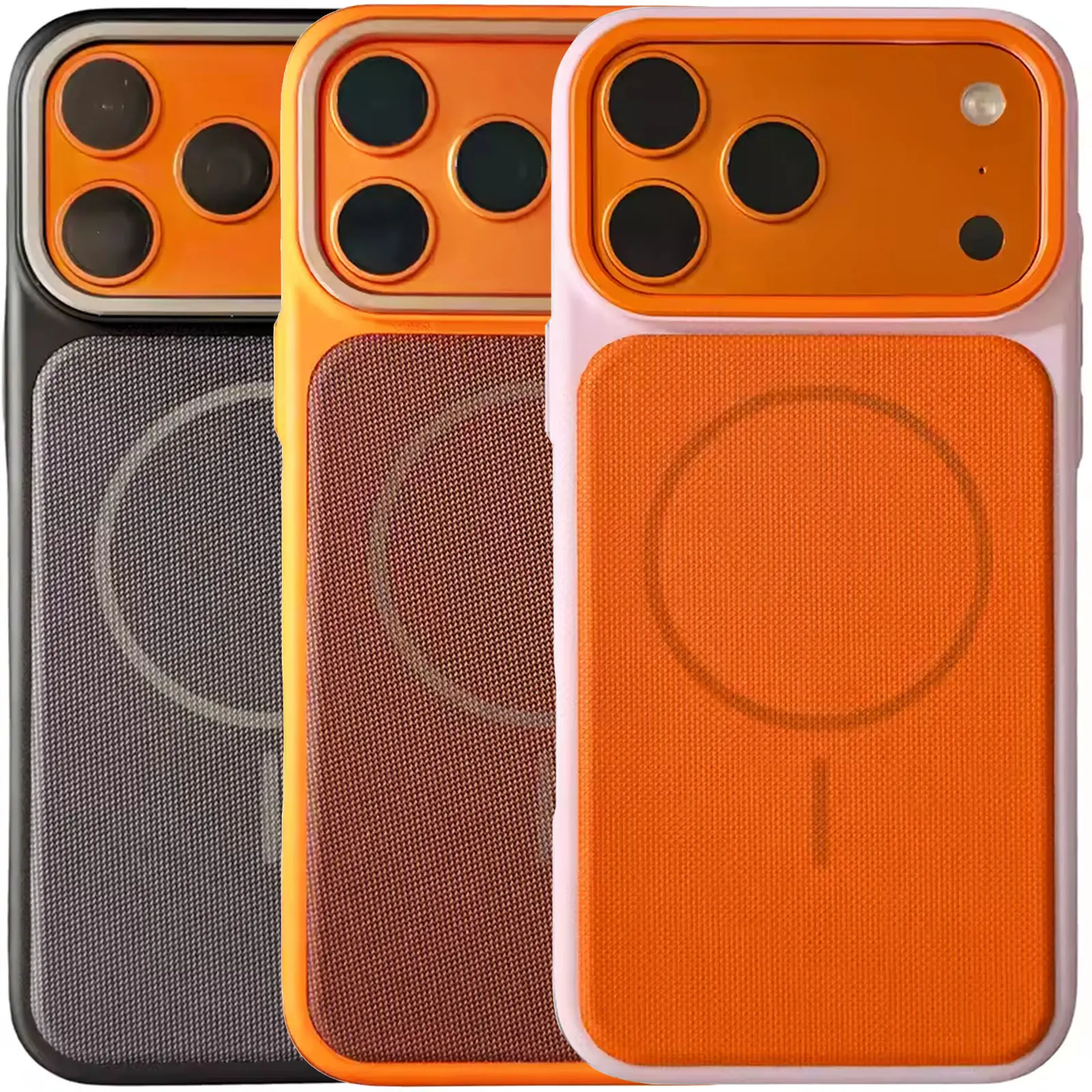 Чехол PC Textile Hybrid with Magnetic Fit для Apple iPhone 17 Pro Max (6.9"), Ткань, купить оптом с доставкой