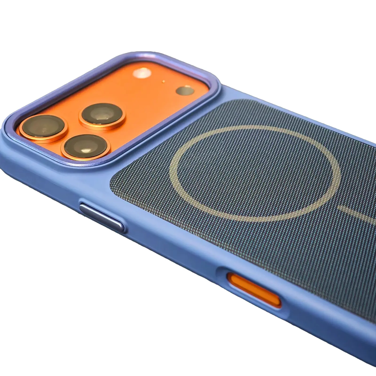 Чехол PC Textile Hybrid with Magnetic Fit для Apple iPhone 17 Pro Max / 18 Pro Max (6.9"), Blue 1, Ткань, купить оптом с доставкой