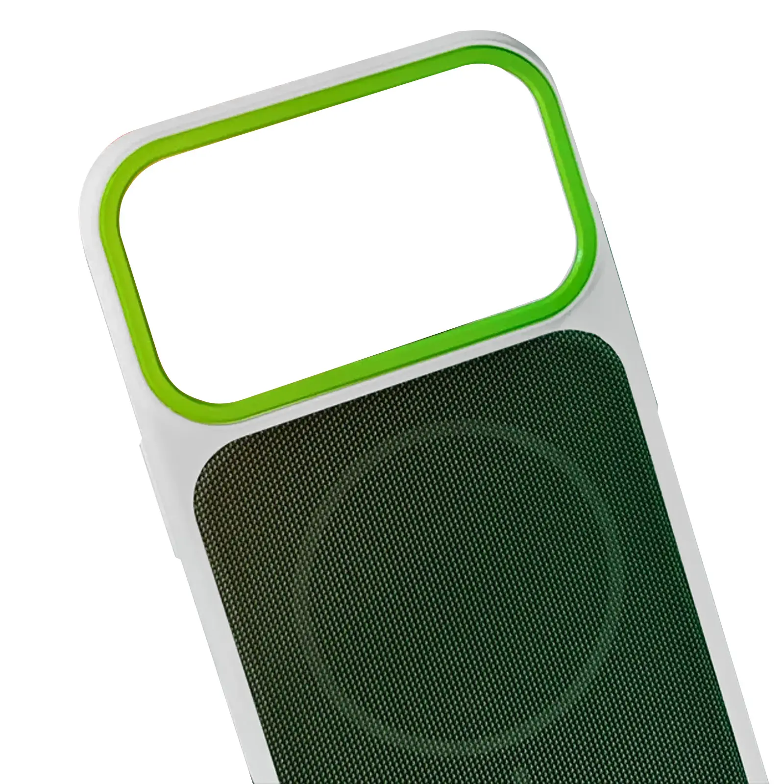 Чехол PC Textile Hybrid with Magnetic Fit для Apple iPhone 17 Pro Max (6.9"), White / Green 1, Ткань, купить оптом с доставкой
