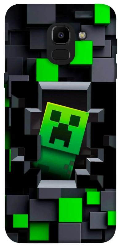 Чехол itsPrint Creeper window для Samsung J600F Galaxy J6 (2018), игры, купить оптом с доставкой