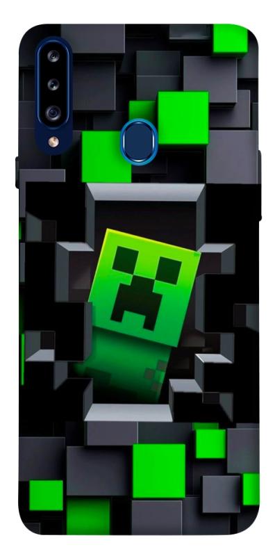 Чехол itsPrint Creeper window для Samsung Galaxy A20s, игры, купить оптом с доставкой