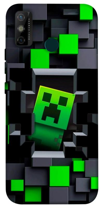 Чехол itsPrint Creeper window для TECNO Spark 6 Go, игры, купить оптом с доставкой