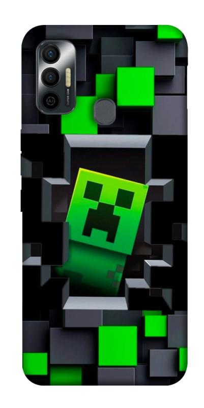 Чехол itsPrint Creeper window для TECNO Spark 7, игры, купить оптом с доставкой