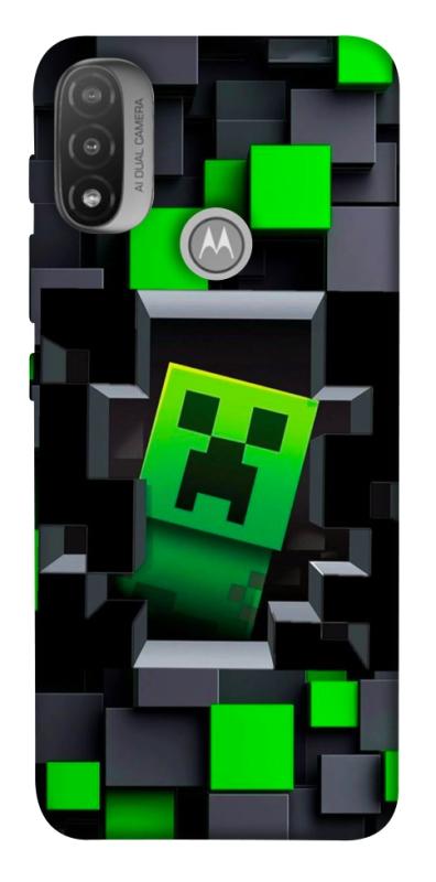 Чехол itsPrint Creeper window для Motorola Moto E20, игры, купить оптом с доставкой