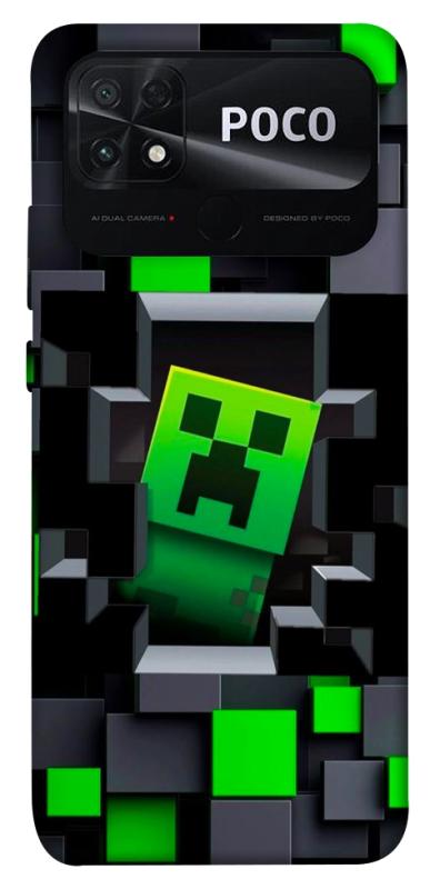 Чехол itsPrint Creeper window для Xiaomi Poco C40, игры, купить оптом с доставкой