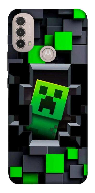 Чехол itsPrint Creeper window для Motorola Moto E40, игры, купить оптом с доставкой