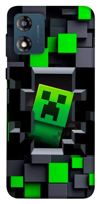 Чехол itsPrint Creeper window для Motorola Moto E13, игры, купить оптом с доставкой