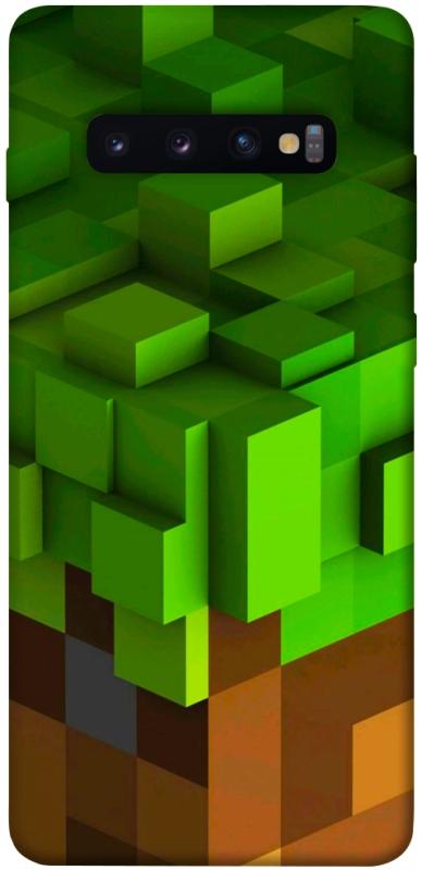 Чехол itsPrint Grass block для Samsung Galaxy S10+, игры, купить оптом с доставкой