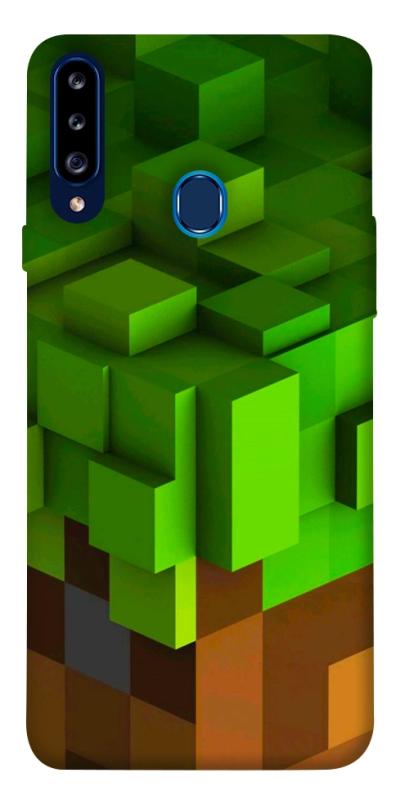 Чехол itsPrint Grass block для Samsung Galaxy A20s, игры, купить оптом с доставкой