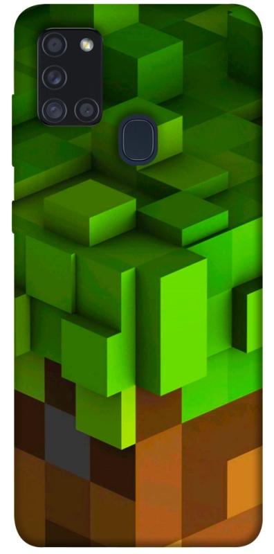 Чехол itsPrint Grass block для Samsung Galaxy A21s, игры, купить оптом с доставкой