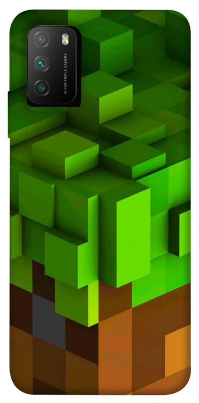 Чехол itsPrint Grass block для Xiaomi Poco M3, игры, купить оптом с доставкой