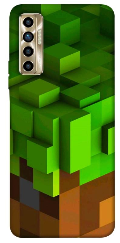 Чохол itsPrint Grass block для TECNO Camon 17P, ігри, купити оптом з доставкою