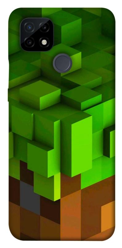 Чехол itsPrint Grass block для Realme C21, игры, купить оптом с доставкой