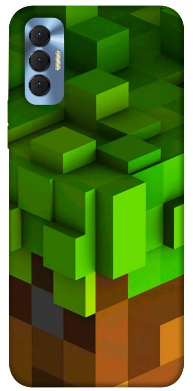 Чехол itsPrint Grass block для TECNO Spark 8P, игры, купить оптом с доставкой