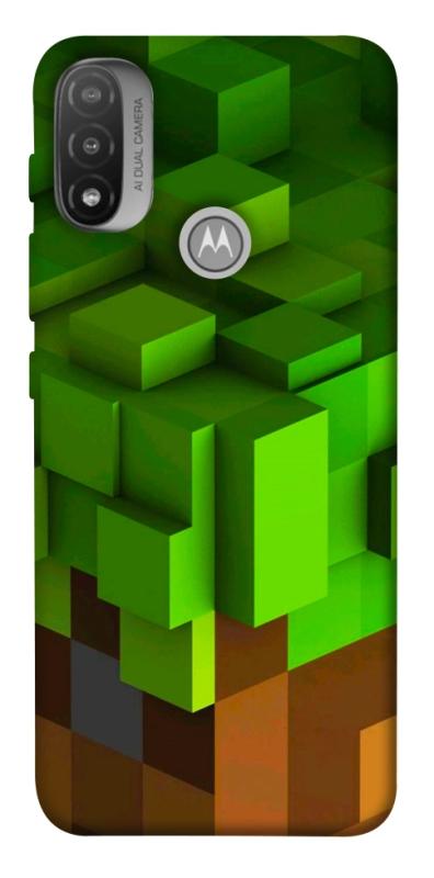 Чехол itsPrint Grass block для Motorola Moto E20, игры, купить оптом с доставкой