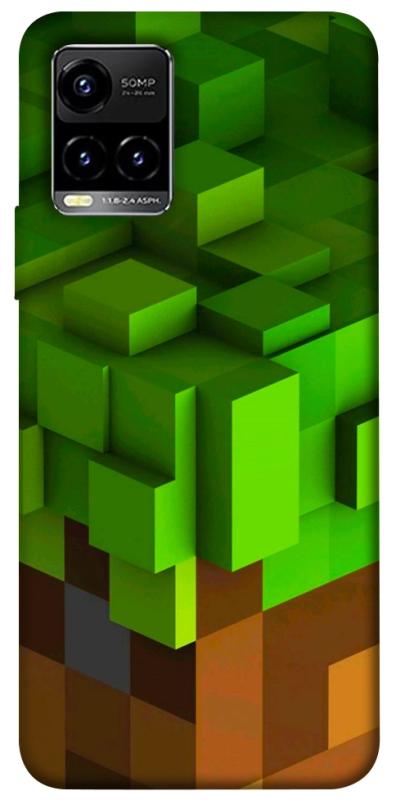Чехол itsPrint Grass block для Vivo Y21 / Y33s, игры, купить оптом с доставкой