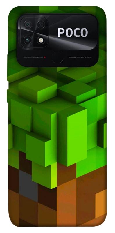Чехол itsPrint Grass block для Xiaomi Poco C40, игры, купить оптом с доставкой