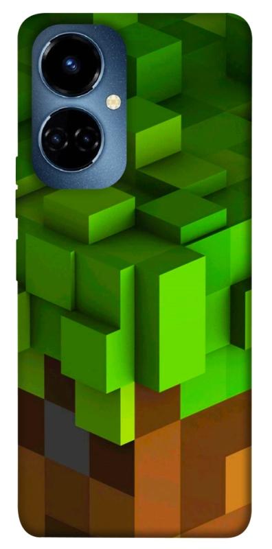 Чехол itsPrint Grass block для TECNO Camon 19 (CI6n) / 19 Pro (CI8n), игры, купить оптом с доставкой