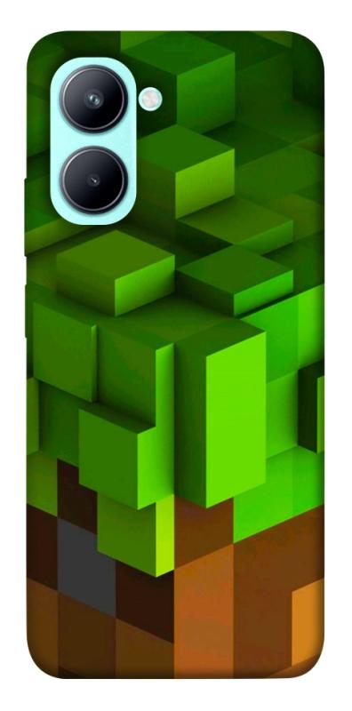 Чехол itsPrint Grass block для Realme C33, игры, купить оптом с доставкой