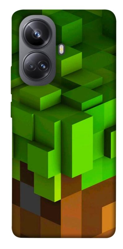 Чехол itsPrint Grass block для Realme 10 Pro+, игры, купить оптом с доставкой