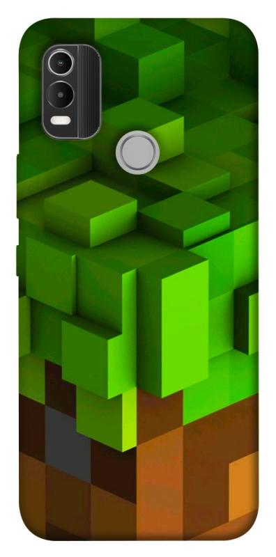 Чехол itsPrint Grass block для Nokia C21 Plus, игры, купить оптом с доставкой